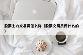 股票主力交易员怎么样（股票交易员做什么的）