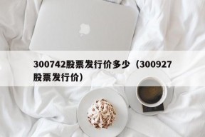 300742股票发行价多少（300927股票发行价）