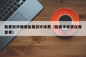 股票软件哪里能看到手续费（股票手续费在哪里看）