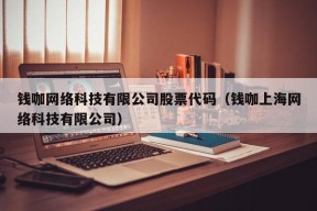 钱咖网络科技有限公司股票代码（钱咖上海网络科技有限公司）