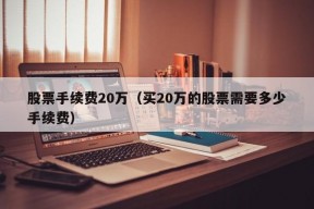 股票手续费20万（买20万的股票需要多少手续费）